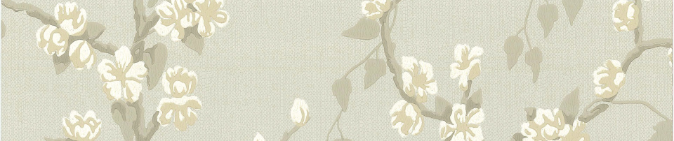 Buy 'Sakura - Fawn' Grey Floral Wallpaper | Little Greene