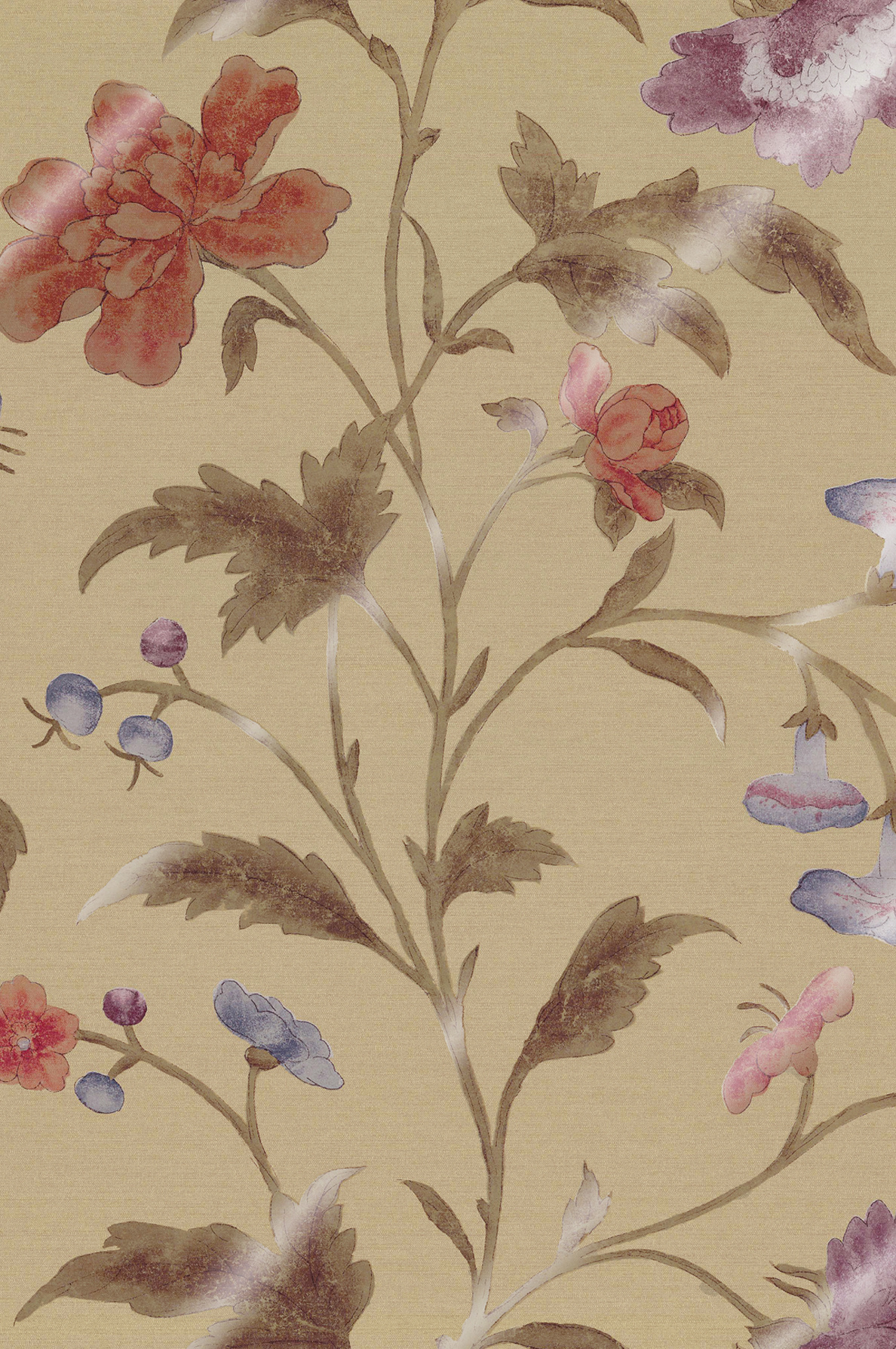Buy 'China Rose - Bronze' Floral Wallpaper | Little Greene