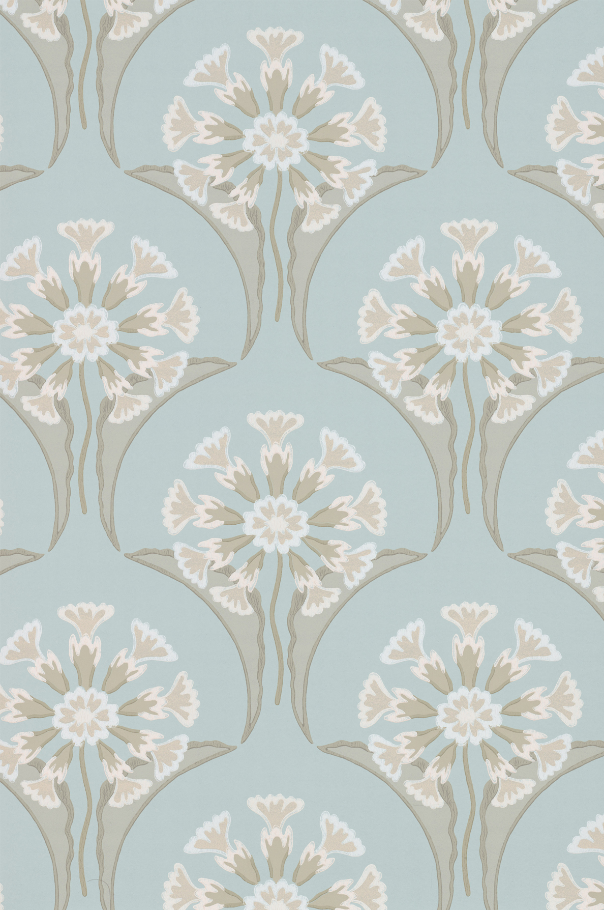 Buy Hencroft Blue Primula Floral Wallpaper | Little Greene
